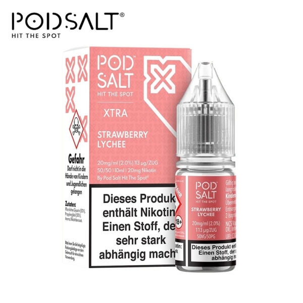 Pod Salt Xtra Nikotinsalz - Strawberry Lychee - Liquid 10ml